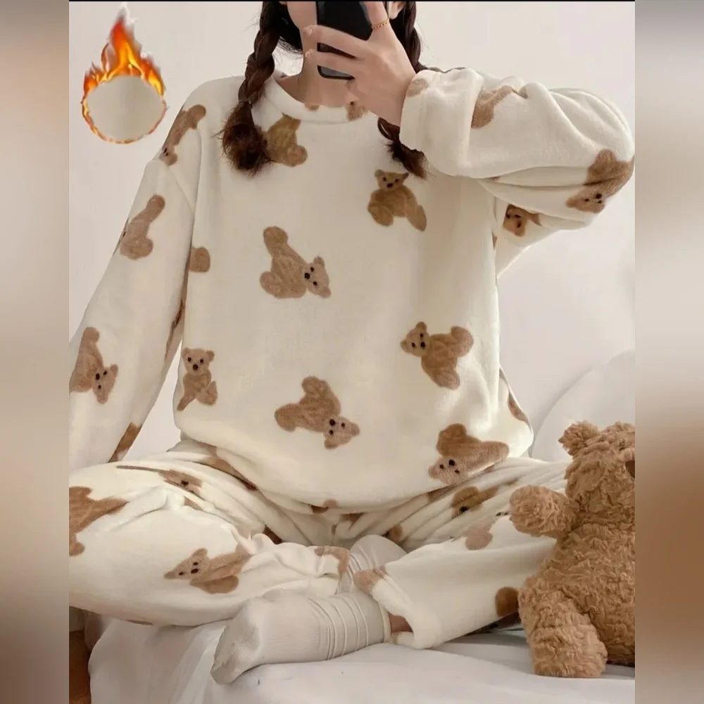 NIP Amazing Plush Soft Teddy Bear Warm Pajamas Xl - Picture 9 of 9